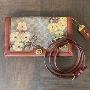 Coach 1941 Riley Signature Canvas Prairie Blossoms Crossbody Bag